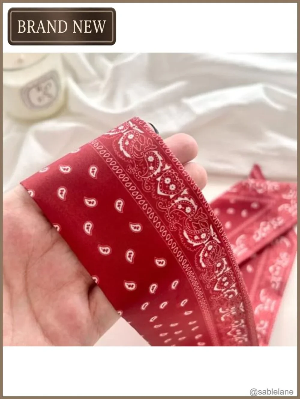 4 Silk Feel Fashion Scarves - Versatile Headband Neck Scarf Set Gift